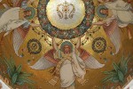 Mosaïques de la coupole principale de la basilique Notre-Dame de la Garde à Marseille.