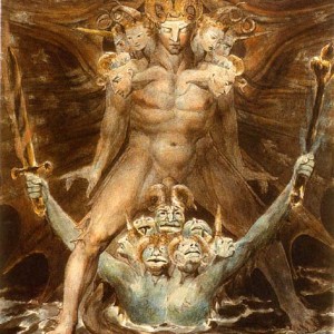Le Grand Dragon et la Bête venue de la mer, William Blake, 1805.