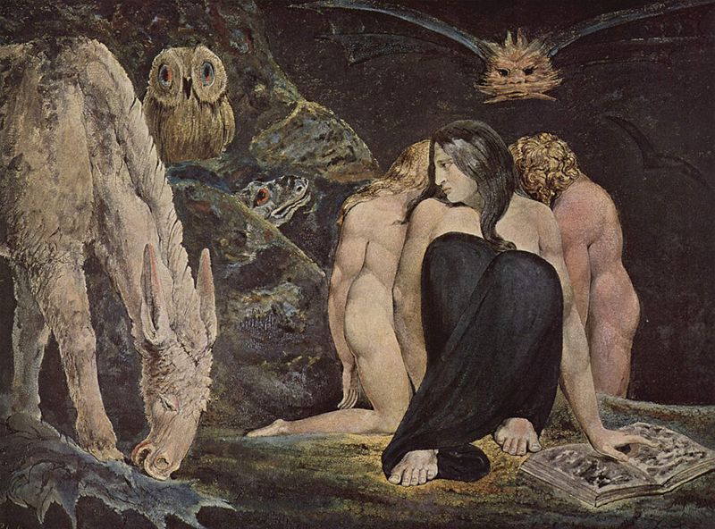 Hekate, William Blake, 1795. La Charge de la Sombre Déesse